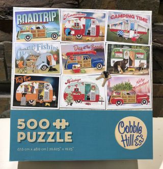 Mary Lake Thompson Cobble Hill Jigsaw Puzzle Summertime Roadtrip 500 Piece
