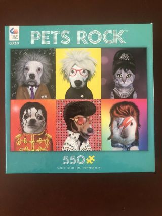 Ceaco Pets Rock 550 Piece Puzzle,  Famous Icons -