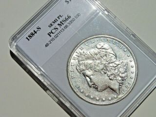 1884 - S Morgan Silver Dollar Aaa,  Ms/bu/gem