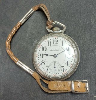 Antique Illinois Pocket Watch 18s Grade 64 W/double Sunk Dial Rr Grade C.  1903