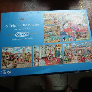 A Trip To The Shops 4 Trevor Mitchell Jigsaws 4 X 500 Piece Gibsons Puzzles