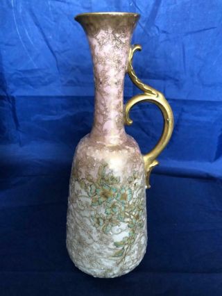 Fine Antique Royal Doulton Burslem Porcelain Hand Painted Jug Vase.  C1890.