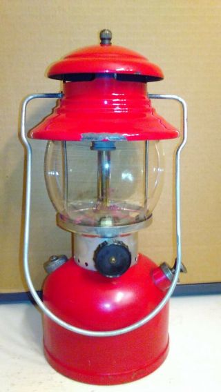Vintage Coleman Lantern 200a Sunshine Of The Night Red Dated 1 - 61 Single Mantle