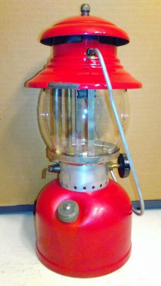 Vintage Coleman Lantern 200A Sunshine Of The Night Red Dated 1 - 61 Single Mantle 2