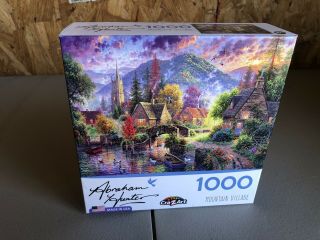 Cra - Z - Art 1000 Pc Jigsaw Puzzle By Abraham Hunter Mountain Village Fall Color