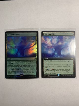 2x The World Tree Kaldheim Magic The Gathering One Extended Art And One Foil