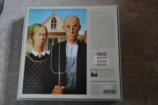 American Gothic Grant Wood 1000 Piece Jigsaw Puzzle Flame Tree 2