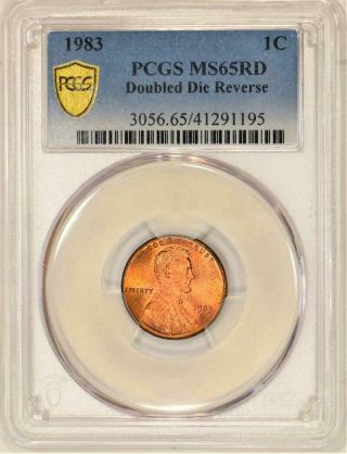 1983 Doubled Die Reverse Lincoln Cent Pcgs Ms - 65rd
