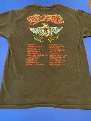 Vintage Aerosmith Aero Force One 1993 Concert T - shirt Black Extra Large 3