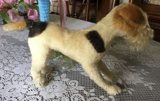 Steiff Mohair Foxie Fox Terrier Dog 12 " Multi Color Antique No Tag