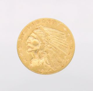 United States 1910 - P $2.  5 Gold Indian Head Quarter Eagle Coin - Strong Detail