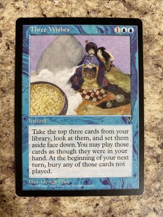 Mtg Three Wishes Visions Nm Reserved List Magic The Gathering