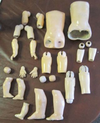 Antique Doll Composition Body Parts For Repair Or Restore
