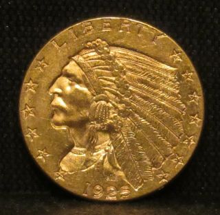 1925 D Gold $2 1/2 Quarter Eagle Indian Head Bu