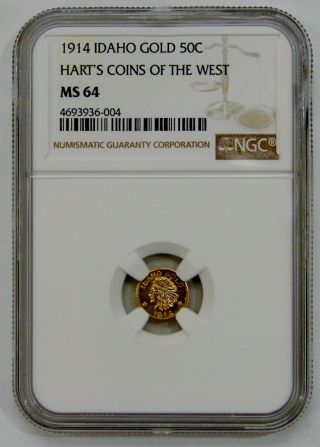 1914 Idaho Gold Round 50 Cents - Hart 
