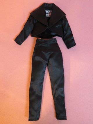 Vintage 1960’s Barbie Fashion Pak Black Satin Bolero Jacket & Black Satin Slacks