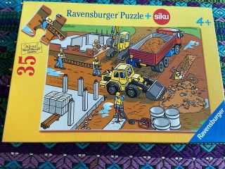 35 Piece Puzzle Ravensburger Yellow Front Loader Tractor And Complete