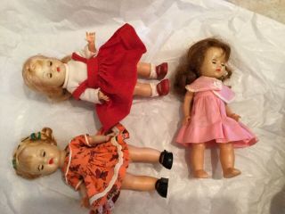 3 Unmarked Dolls With Cosmopolitan Ginger Outfit 22 Dress Blonde