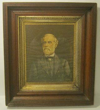Antique Lithograph Of Robert E Lee Photo By M.  S.  Nachtries In 1870 