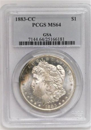 1883 - Cc Gsa Morgan Silver Dollar - Pcgs Md64 Pq,