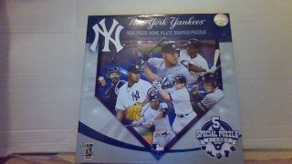 N.  Y.  Yankees Mlb Licensed 500 Piece Jigsaw Puzzle Home Plate Shaped
