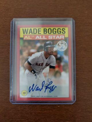 Wade Boggs 2021 Topps Series 2 Red 1986 All Star Auto 3/10 Boston Red Sox