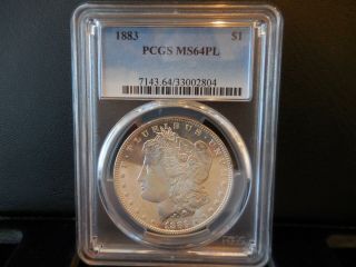 1883 - P Pcgs Ms64 Pl Morgan Dollar / Proof Like
