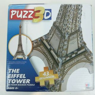 43 Piece Puzz 3d Eiffel Tower 13.  5 Inches Tall Beginner Level