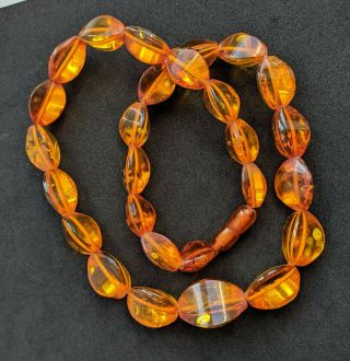 Antique Vintage Baltic Amber Graduate Beads Necklace 38 Grams