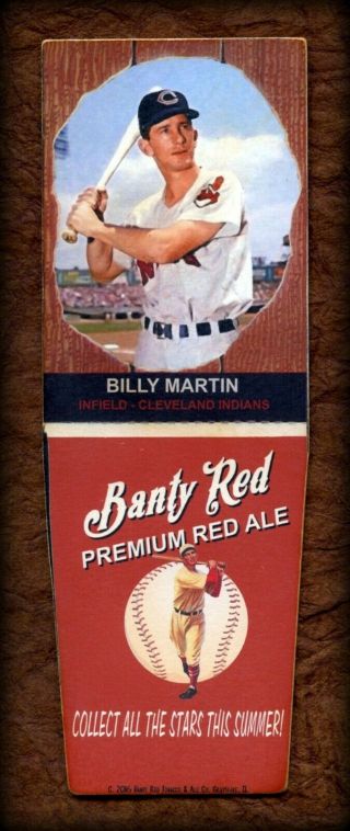 Banty Red Ale Carton Inserts " 1959 " Billy Martin,  Cleveland Indians Debut