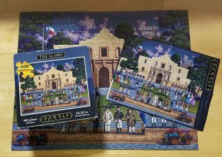 Dowdle The Alamo Puzzle 500 Pc 16x20 San Antonio Texas Complete Includes Poster