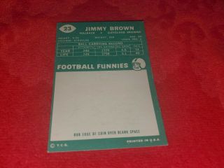 1960 TOPPS FOOTBALL CARD 23 JIM BROWN EX 2