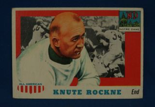 1955 Topps All American Knute Rockne Football Card Ungraded