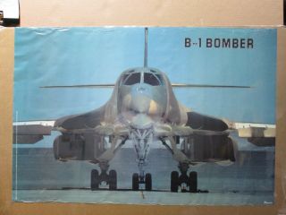 B - 1 Bomber Usaf Vintage Military Poster 1988 12697
