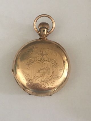 Gold Filled Antique Keystone Pocket Watch Case Only 2” Diameter