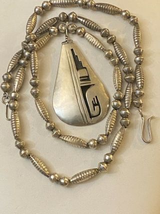 Gorgeous Antique Ornate Old Pawn Handmade Sterling Silver Necklace