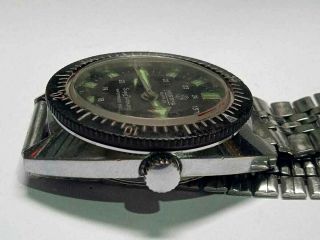 Mortima Vintage Dive Men ' s Watch SuperDatomatic 21Jwls Cattin France 37 mm 3