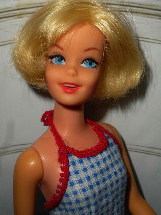 Vintage Barbie Platinum Casey Doll In Francie Best Buy Halter Dress 8644