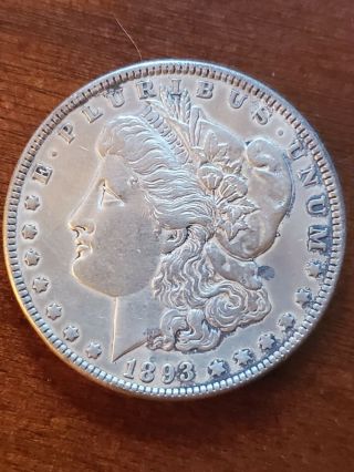 1893 - P $1 U.  S.  Morgan 90 Silver Dollar Coin Philadelphia Key Date