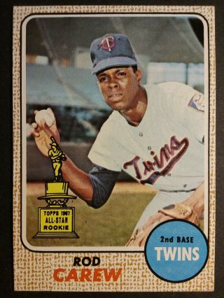 1968 Topps Baseball 80 Rod Carew All - Star Rookie,  Centered