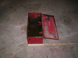 Antique RARE MASSEY HARRIS Farm Tractor Toolbox Tool box Hard To Find Old 2