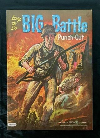1963 Whitman Easy To Do Big Battle Giant Punchout Book Unpunched Nm