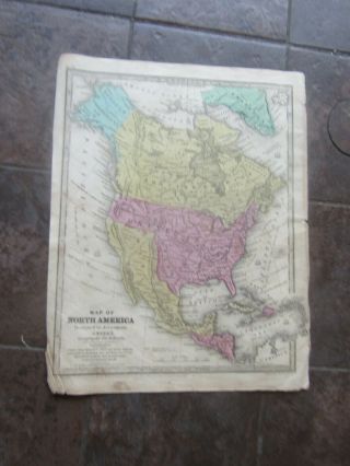 1839 Map Republic Of Texas,  The United States,  Mexico,  Canada