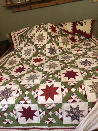 - Handmade - Vintage Arch Quilt Approx.  83”x95” With Pillow Shams