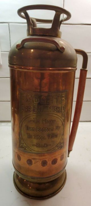 Badger Fire Extinguisher Decanter Copper Brass Mccormick Vodka Limited Ed