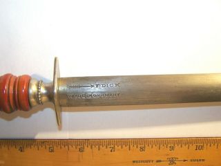 Antique/vintage F.  Dick German Knife Sharpening Oval Steel / Fine Finish