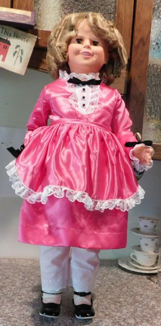 Dolls Dreams Love Shirley Temple Doll In Pink Dress 34 " Playpal Little Colonel