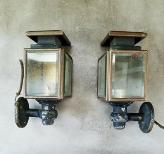 Vintage Antique Carriage Lights Cowl Lamps Auto Electric Side Lights