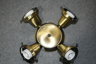 Casablanca Antique Brass K4s - 4 2.  25 " Shade Ceiling Fan Light Kit Fixture Fitter
