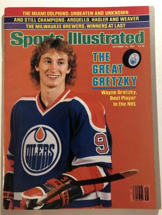 1981 Sports Illustrated Edmonton Oilers Wayne Gretzky Newsstand 1st Cover N/lab